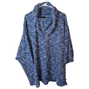 Lane Bryant Multicolor Cowl Neck Poncho Sweater 18/20 Womens Polyester Blend